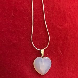 Moonstone heart necklace